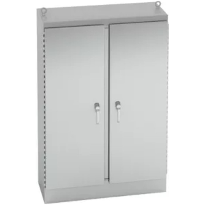 B-Line Eaton series ground mounted panel enclosure, 72" height, 24" length, 60" width,  4X, Hinged cover, 4XSFSD3PT enclosure, Ground mount, Large dou