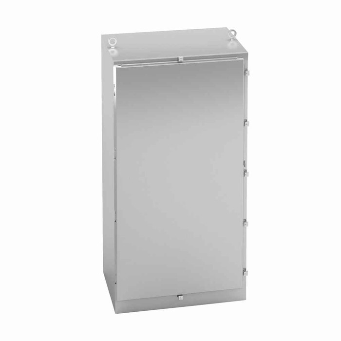 B-Line Eaton series ground mounted panel enclosure, 72" height, 24" length, 37" width, 4X, Hinged cover, 4XSS6FS enclosure, Ground mount, Large singl