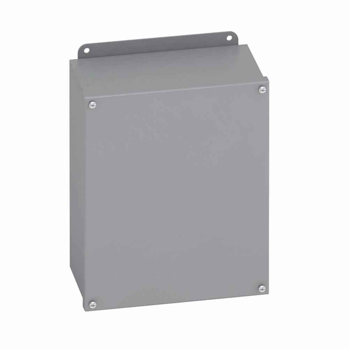 B-Line Eaton series JIC panel enclosure, 8" height, 4" length, 8" width, 12, Screw cover, 12SC enclosure, Wall mount, Small single door, External mou