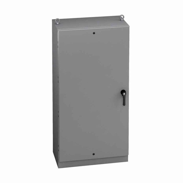B-Line Eaton series ground mounted panel enclosure, 72" height, 36" length, 36" width, 4, Hinged cover, 4FS3PT enclosure, Ground mount, Large single