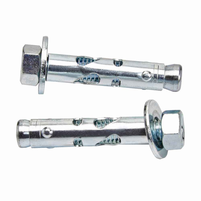 B-Line Eaton series fastener hardware and accessories, Suitable for solid and hollow core materials, Zinc plated,1/2" x 5-1/4",Sleeve type expansion a