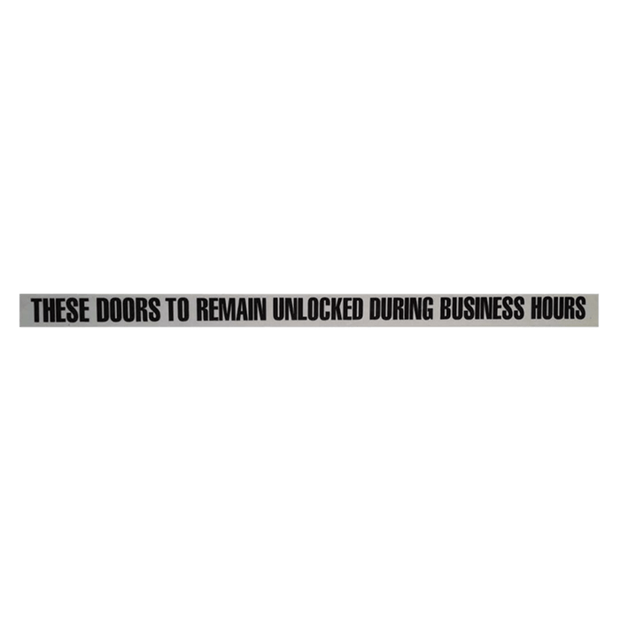 Don-Jo DD-3 Door Decal 24" x 1-1/2" Black on Clear Plastic Finish