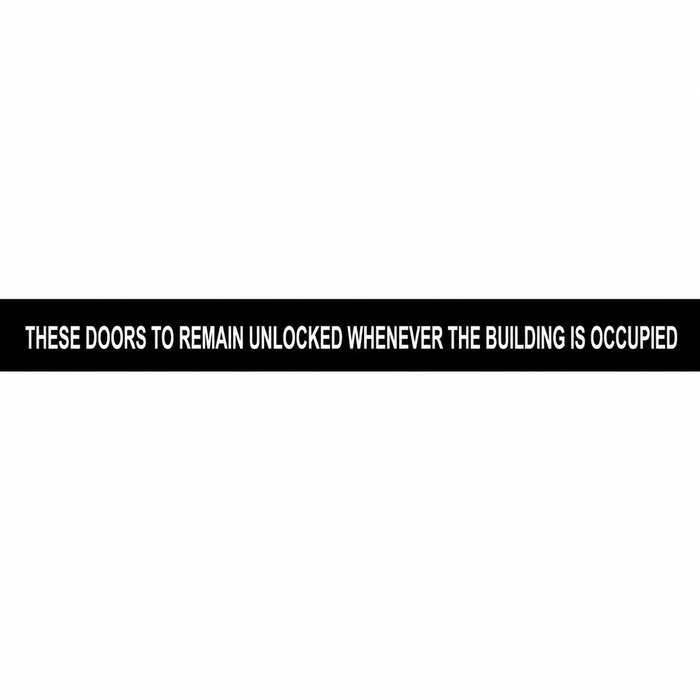 Don-Jo DD-8 Door Decal 24" x 1-1/2" White on Black Plastic Finish