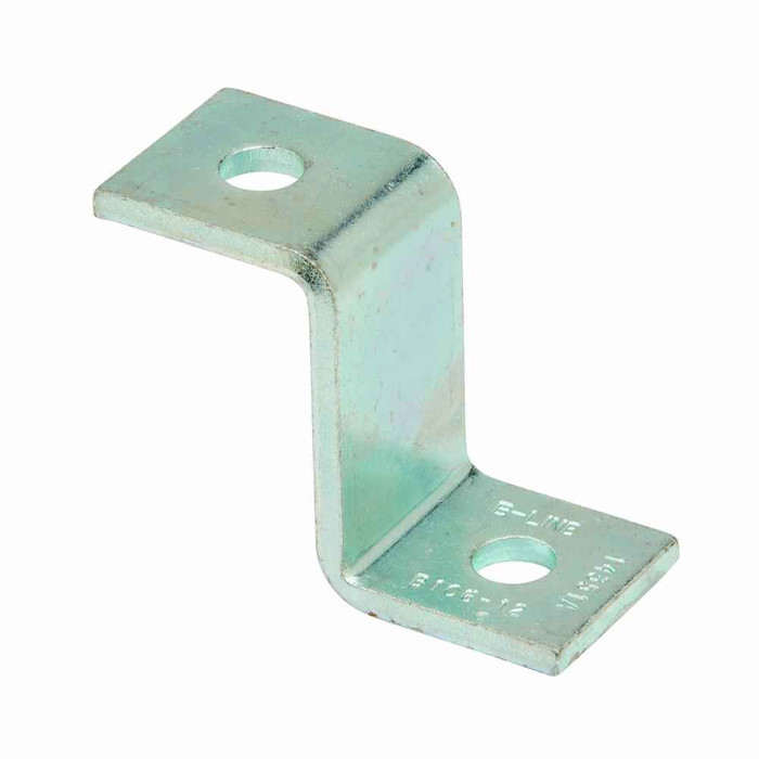 B-Line Eaton series strut fittings and accessories, 2.43" Height, 3.5" Length, 1.62" Width, .63lbs, Steel, Offset size 2-7/16 in, Two hole z-support,