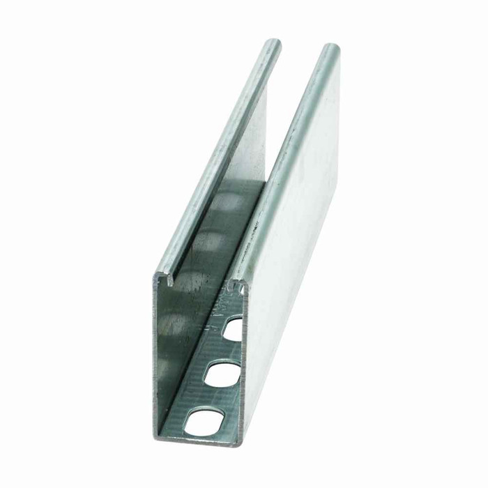 B-Line Eaton series strut channel, 3.25" channel height, 120" channel length, 1.62" channel width, Steel, 12 Gauge, SH hole pattern, B11 channel type,
