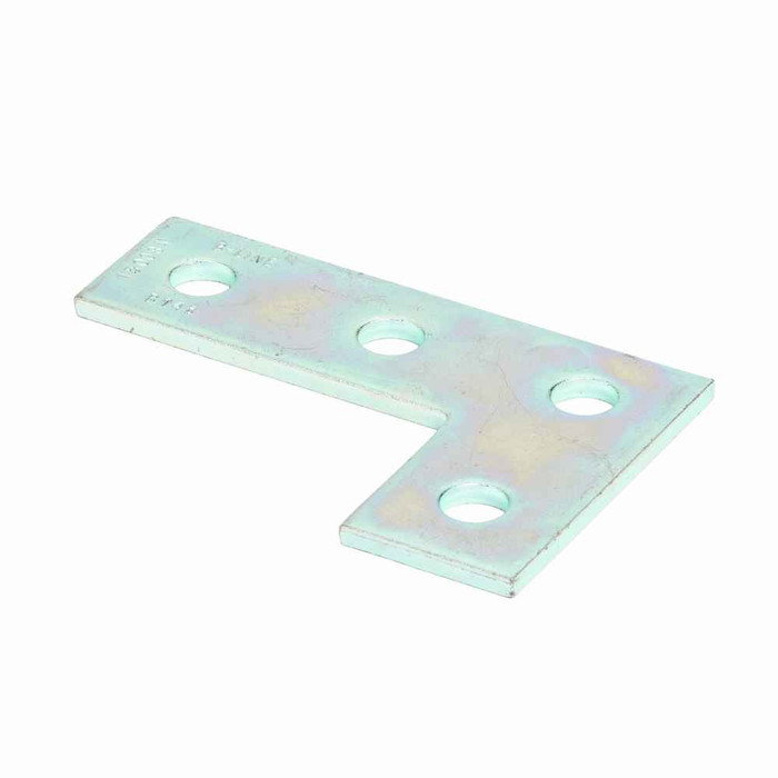 B-Line Eaton series strut fittings and accessories, .22" Height, 5.37" Length, 3.5" Width, .75lbs, Aluminium, Flat four hole corner plate | Pre assemb