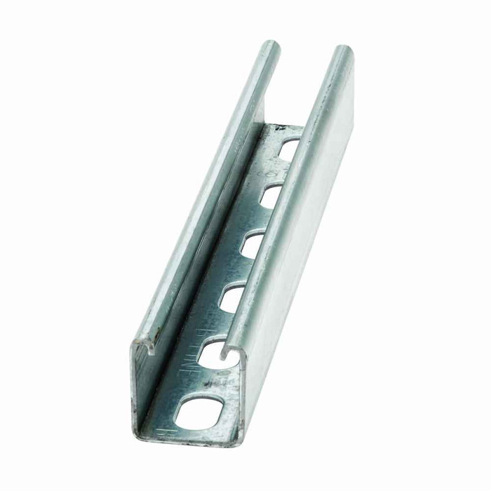 B-Line Eaton series strut channel, 1.62" channel height, 120" channel length, 1.62" channel width, Steel, 12 Gauge, SH hole pattern, B22 channel, DURA