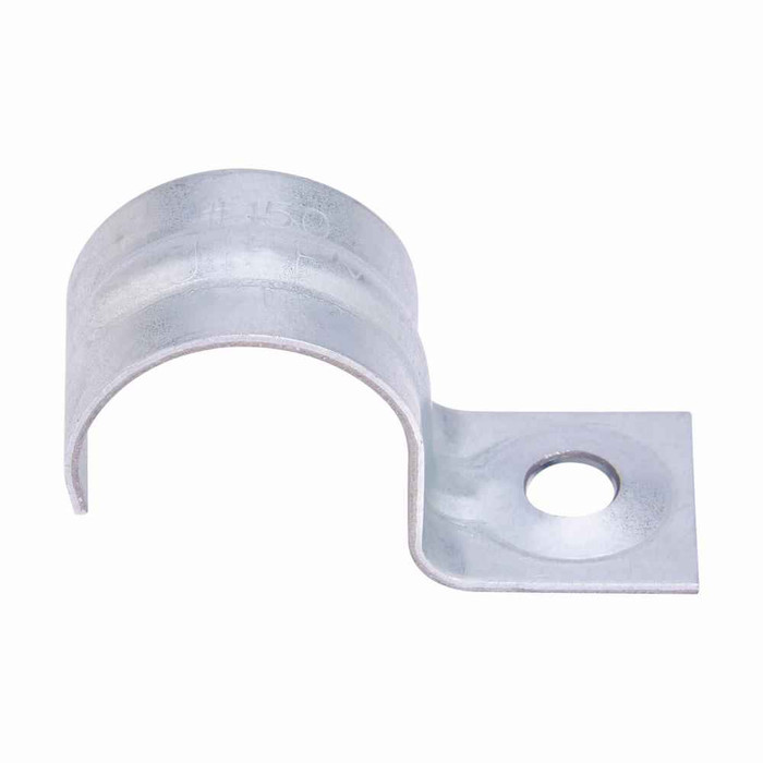 B-Line Eaton series pipe straps, .25" height, 1.25" width, Steel, One hole rigid conduit stripe, Electro-plated zinc steel