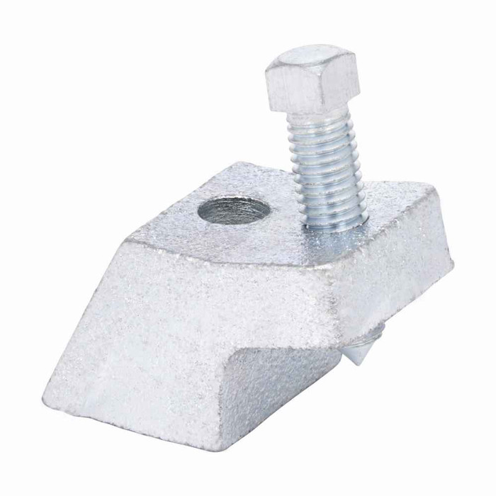 B-Line Eaton series beam clamps, 900 lb, Malleable iron, Safety factor of 5,1/2”- 13 Setscrew included, I-Beam clamp, 7/8" flange width, Electro-plate
