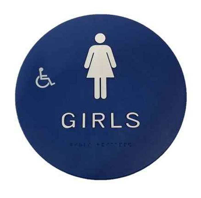 Don-Jo Don-Jo CHS 5 Title 24 Sign 12" Diameter, Girls, Blue Color DON-CHS-5
