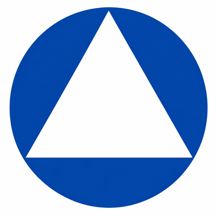 Don-Jo CHS-9 Title 24 All-Gender Neutral Restroom Sign in Blue — 12" Diameter