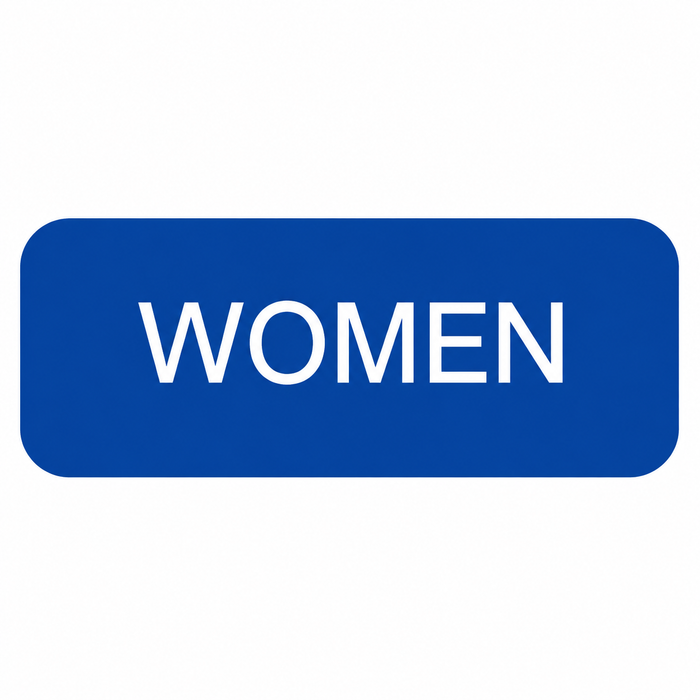 Don-Jo HS-9070-47 Title 24 Women Door Sign — 1-3/4" x 6", Blue Plastic with Braille