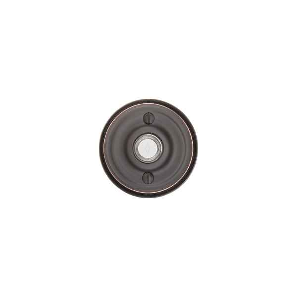 Emtek 2400 American Classic Brass Doorbell with Plate & Button - Regular Rosette