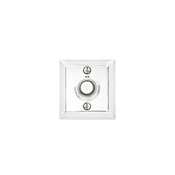 Emtek 2409 American Classic Brass Doorbell with Plate & Button - Quincy Rosette