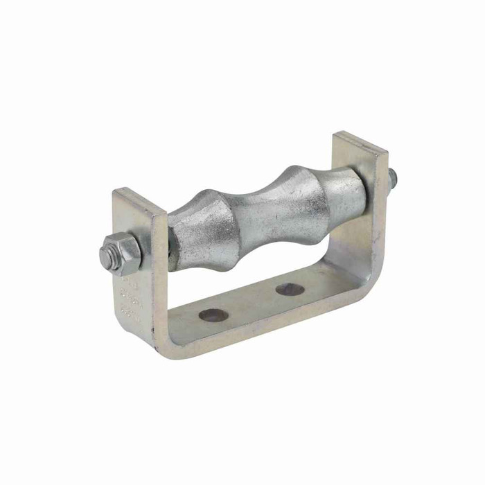 B-Line Eaton series pipe rollers and supports, 4.19" height, 8.4375" length, 5" width, Used when ceiling suspension is impractical, 750 lbs, Cast iron