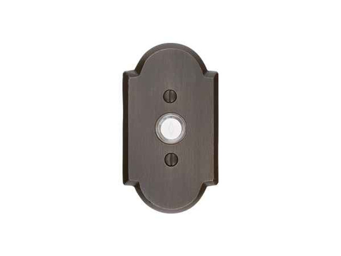 Emtek Emtek 2411 Sandcast Bronze Doorbell with Plate & Button with #1 Rosette EMTEK-2421
