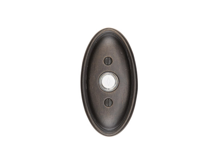 Emtek 2414 Tuscany Bronze Doorbell with Plate & Button with #14 Rosette