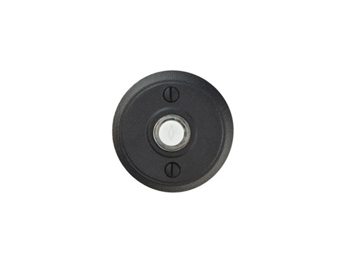 Emtek 2432 Wrought Steel Doorbell with Plate & Button with #2 Rosette