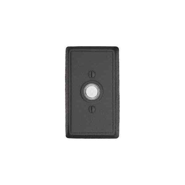 Emtek 2433 Wrought Steel Doorbell with Plate & Button with #3 Rosette