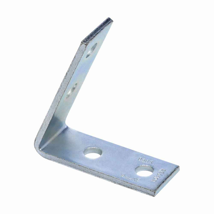 B-Line Eaton series strut fittings and accessories, 4.37" Height, 5" Length, 1.62" Width, .95lbs, Steel, Four hole closed angle, 82 1/2 deg, Electro-p
