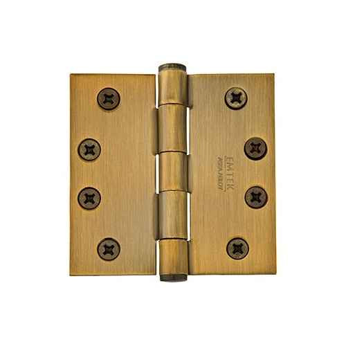 Emtek Emtek 92014 Heavy Duty Plain Bearing Hinges (Pair), 4" x 4" with Square Corners, Plated Steel EMTEK-92014