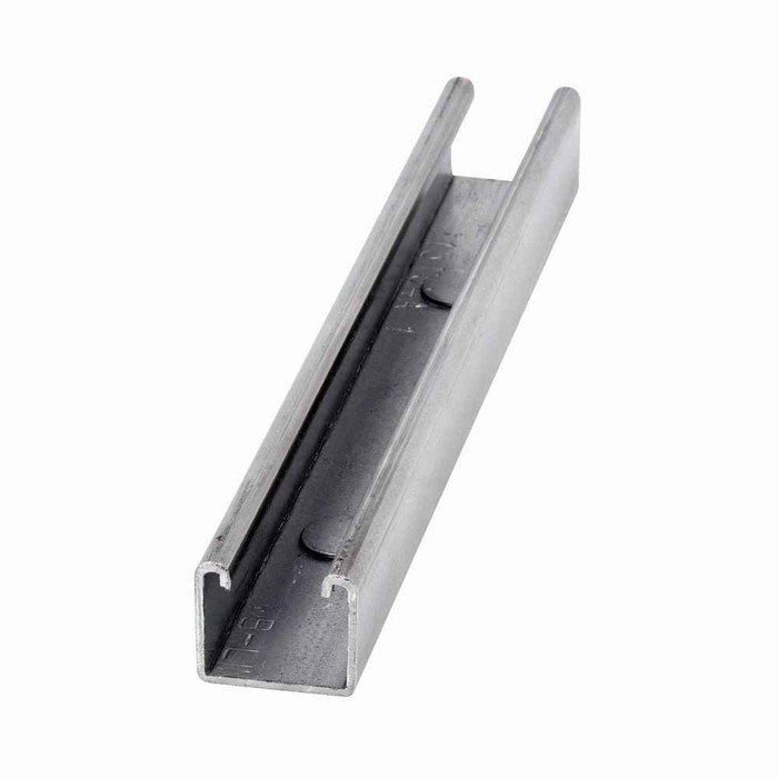 B-Line Eaton series strut channel, 1.37" channel height, 120" channel length, 1.62" channel width, Steel, 12 Gauge, K06 Hole pattern, B32 channel type