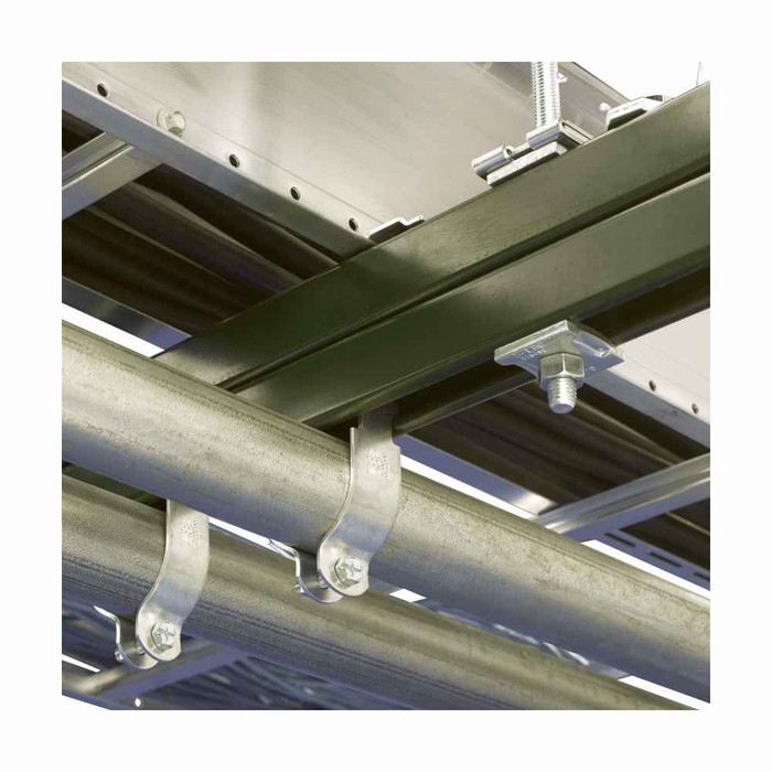 B-Line Eaton series strut back-to-back welded channel, .81" channel height, 120" channel length, 1.62" channel width, Steel, 12 Gauge, SHA hole patter