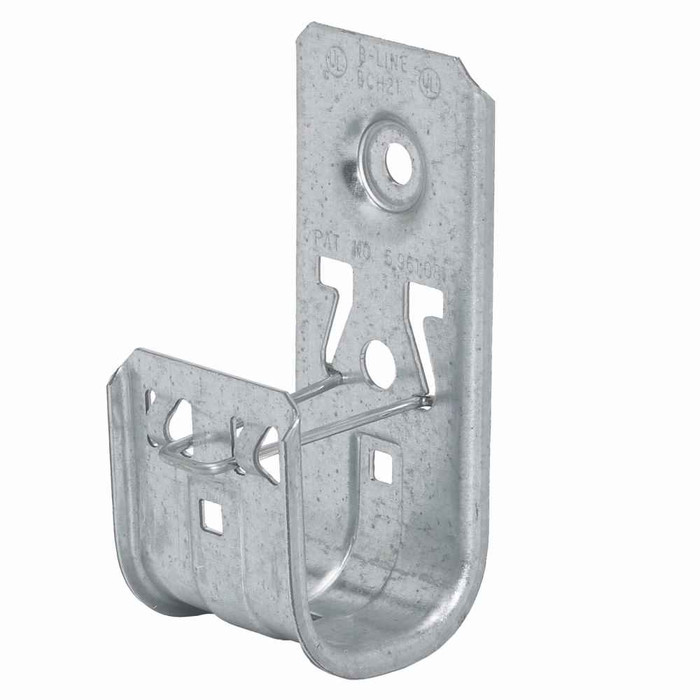 B-Line Eaton series data and low support fasteners, Cable hook, Wall mount, 1-5/16" Hook, 1 J-hook, Pre-galvanized, Load capacity of 30 lbs, Steel