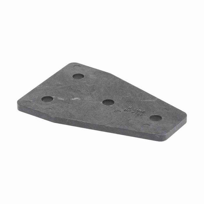 B-Line Eaton series strut fiberglass channel and fittings, 3.5" Height, 5.37" Length, 1.62" Width, 0.232lbs, Steel, Four hole flat gusset tee plate