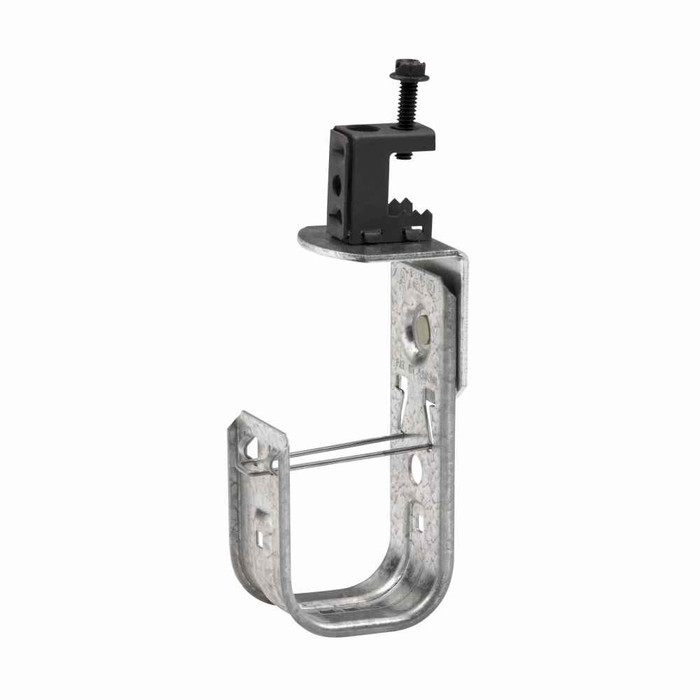 B-Line Eaton series data and low support fasteners, 360° rotation, Cable to beam fastener, Beam mount, 1/2" Flange thickness, 4" Hook, 1 J-hook, Pre-