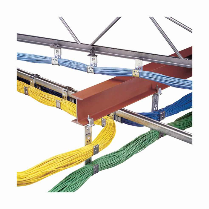 B-Line Eaton series data and low support fasteners, 1/8" to 1/4" flang thickness, 3/4" hook size, Pre-galvanized, 30 lb load capacity, Steel, Cable t