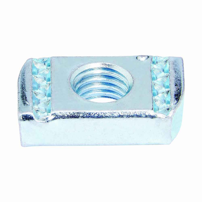 B-Line Eaton series strut channel, nuts, all threaded rod, Steel, Channel nuts, Spring nut, Yellow zinc chromate, M6 x 1 thread size