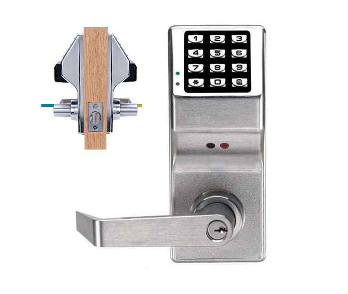 Alarm Lock Alarm Lock DL5300 Series - Double Sided Pushbutton Keypad Cylindrical Lock ALA-DL5300