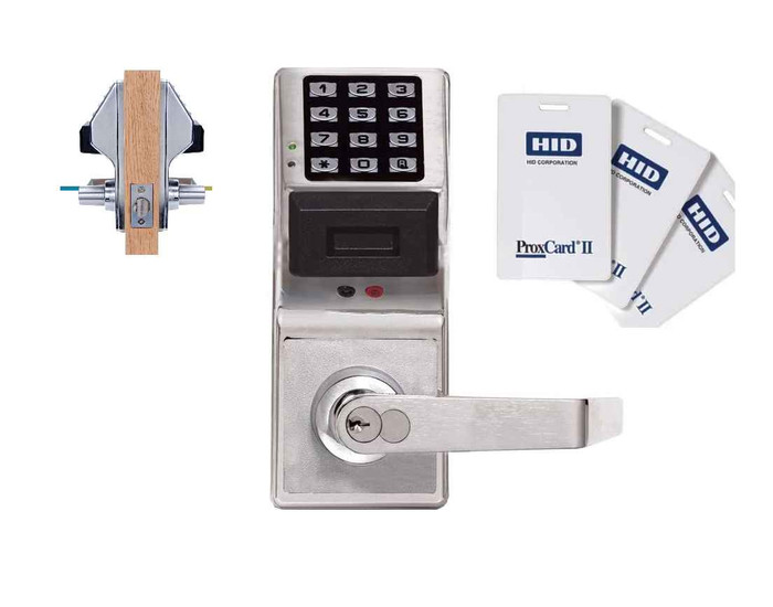 Alarm Lock Alarm Lock PDL5300 Series - Double Sided Pushbutton Cylindrical Lock with Prox Reader ALA-PDL5300