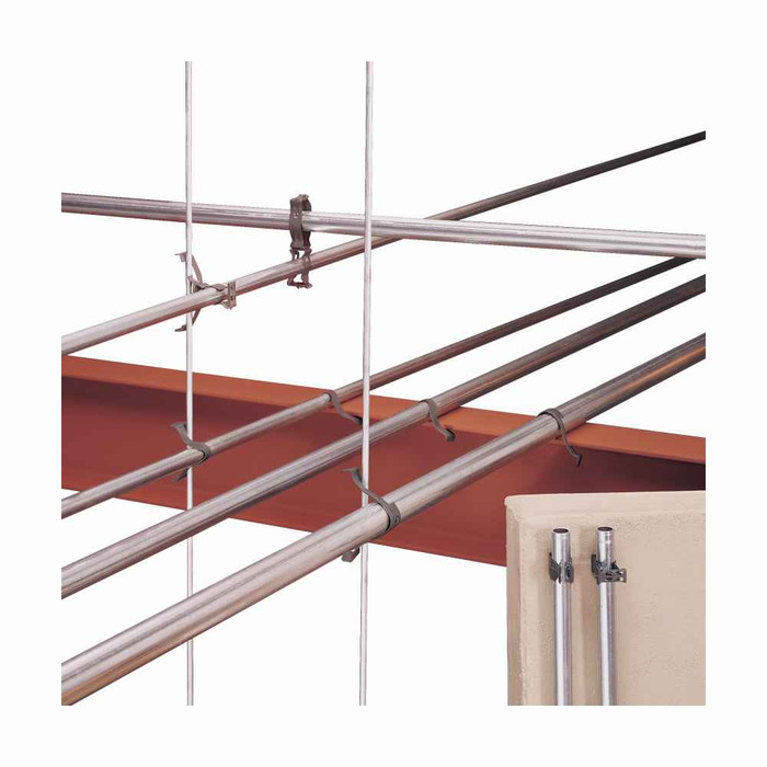 B-Line Eaton series conduit support fasteners, 25 lb load capacity, Steel, 1/2" EMT conduit size, W6 series for 3/8" plain or threaded rod