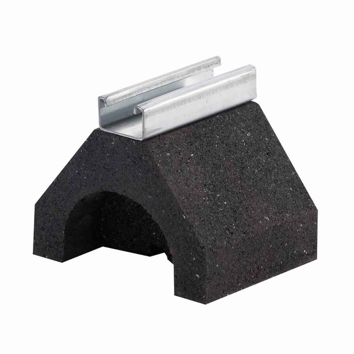 B-Line Eaton series Dura-Blok rooftop support, 5" height, 6" length, 4.8" width, 200 lbs load capactiy, Cast iron, Electro plated finish