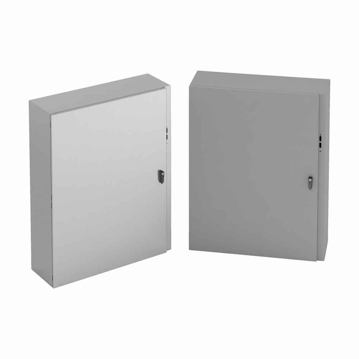 B-Line Eaton series wall mounted disconnect enclosure,42" height,12" length,38" width, 4,Hinged cover,DSC enclosure,Wall mount,Medium single door,Thru