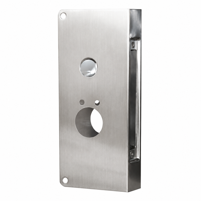 Don-Jo 518-CW Wrap Around Plate 5-1/8" x 12" for 1-3/4" Doors with 2-3/4" Backset, Schlage Cobra Compatible