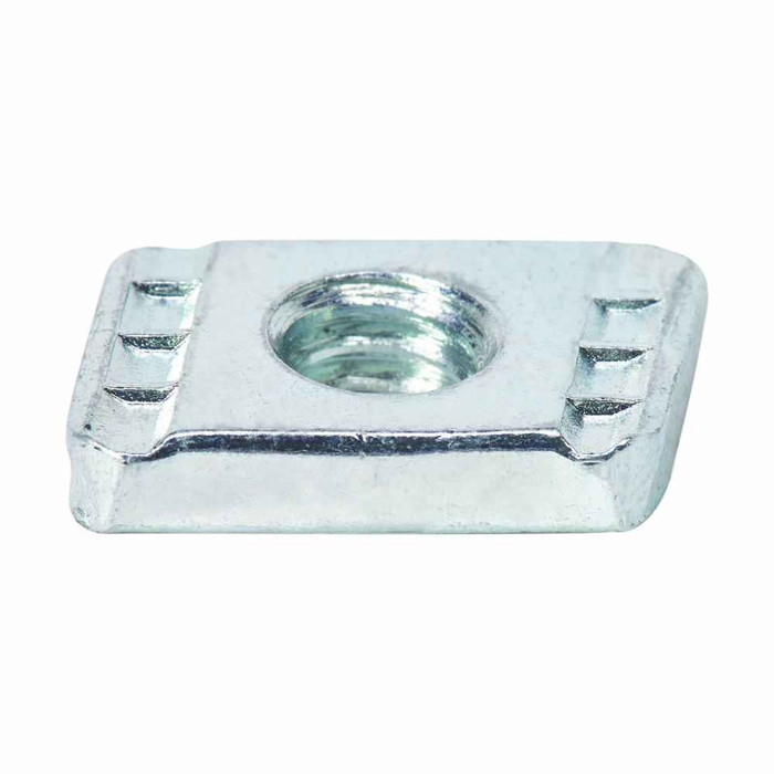 B-Line Eaton series strut channel, nuts, all threaded rod, Steel, Channel nuts, 1/4" nut, Electro-plated zinc, 5/8"-11 thread size