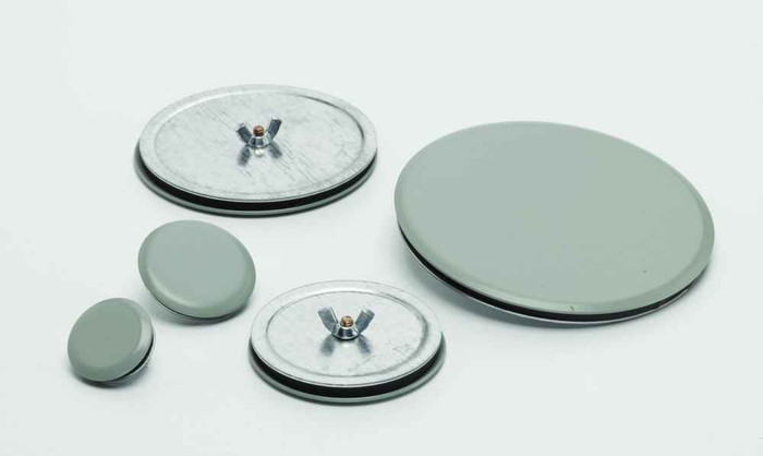 B-Line Eaton series other enclosure accessories, ANSI 61 gray polyester powder coated, 2-1/2 inch, Protects openings, pushbuttons and conduit openings