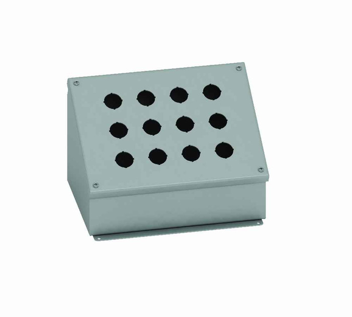 B-Line Eaton series push button enclosures, 9.5" height, 7.88" length, 8.5" width, 12, Hinged cover, PBC enclosure, Surface mounted, Small single doo