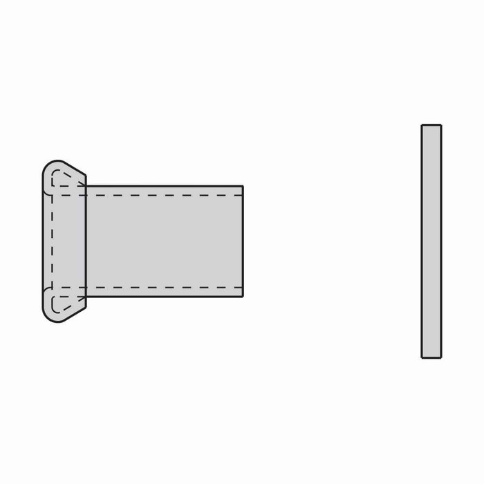 B-Line Eaton series open racks, Nylon, Sleeve washer included, Natural, Used with bolt size 1/2"-13, Length, .48", Nylon headed sleeve kit