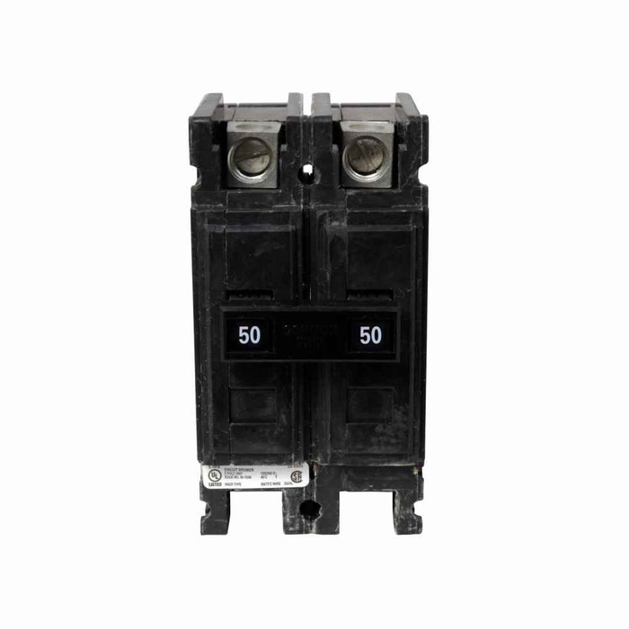 B-Line Eaton Quicklag Type QCHW Industrial Thermal-Magnetic Circuit Breaker,Industrial miniature ,55 A,22 kAIC,Two-pole,120/240 V,Thermal-magnetic,Cab