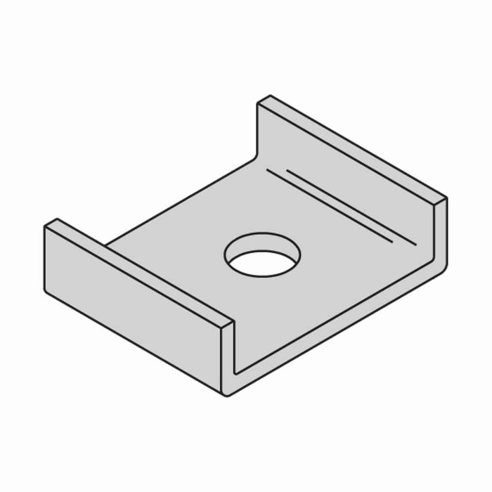 B-Line Eaton series open racks, 11 Gauge steel, 5/8"-11 thread size, Yellow zinc, 2" x 0.38" Bar framing clip