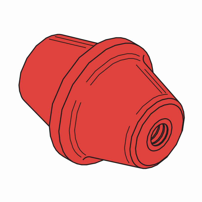 B-Line Eaton series open racks, Red, Polyester fiberglass, Isolator, hex head cap screws and lock washers, 3/8" -16 thread size, Used to isolate copp