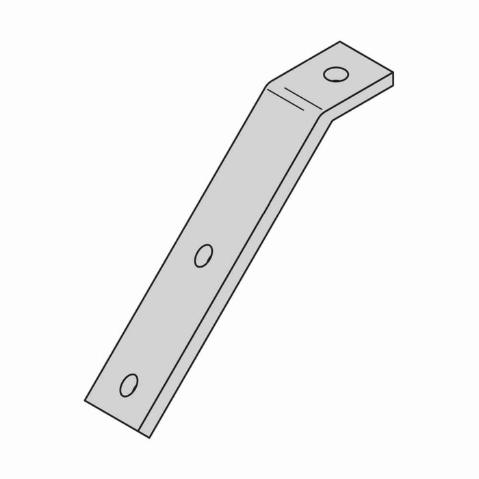 B-Line Eaton auxiliary support brace, Steel, ATR Size: 5/8"-11, Hole diameter: 11/16", Yellow zinc, Single diagonal brace