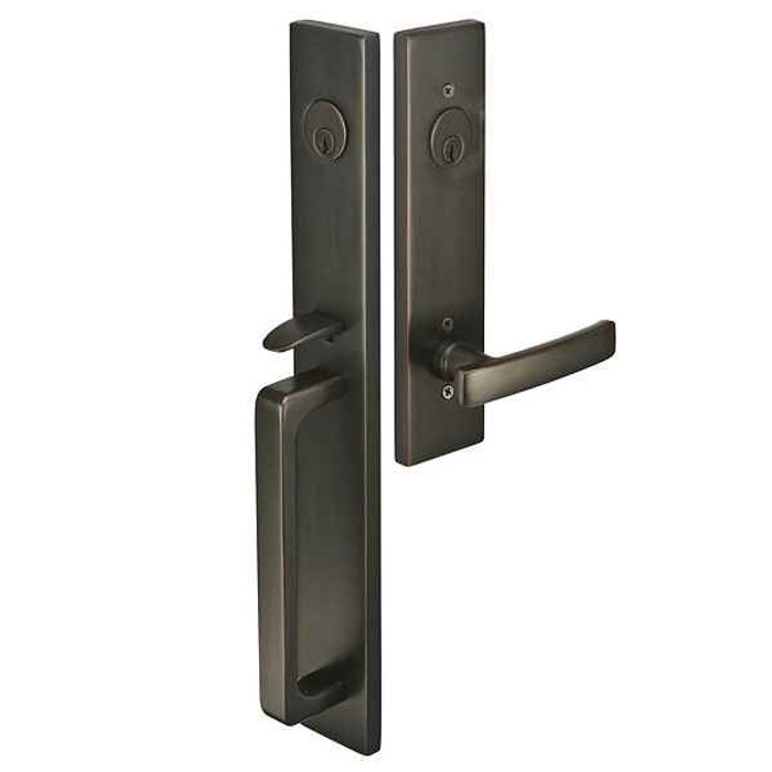 Emtek Emtek 4829 Lausanne Double Cylinder Entrance Handleset - Brass Tubular EMTEK-4829