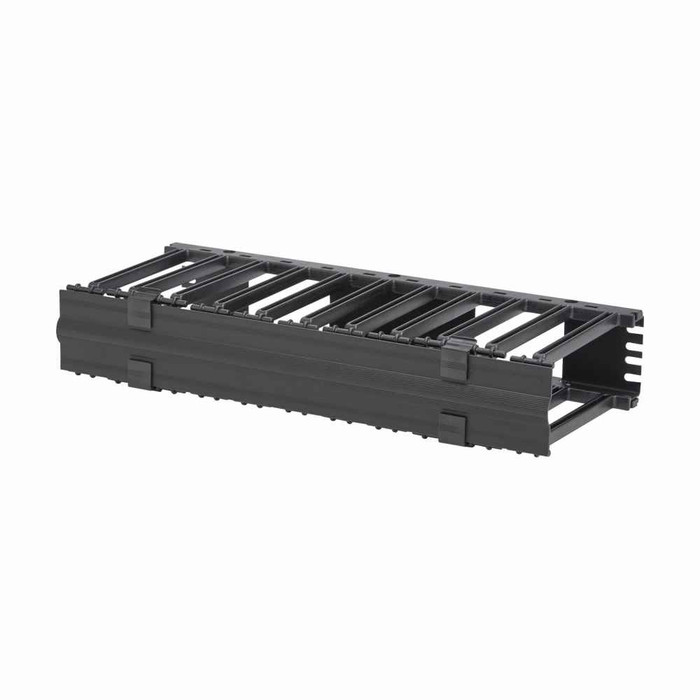 B-Line Eaton series open racks, 90.125" height, 23.6" length, 12" width, Aluminum, RCM vertical cable manager door kit, Flat black powder coat