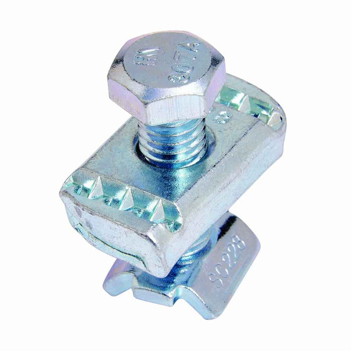 B-Line Eaton series strut fittings and accessories, Steel, Electro plated zinc, 3/8"-16 thread size, Hanger rod stiffener