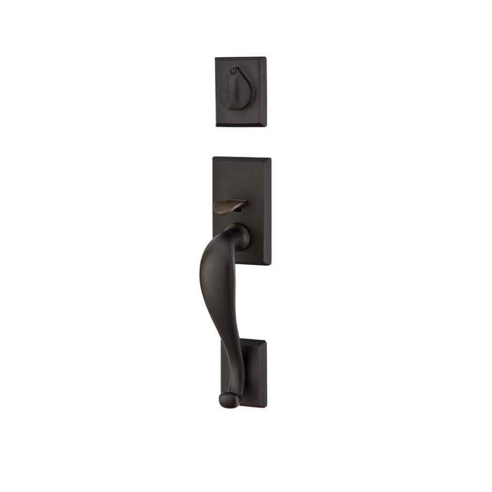 Emtek Emtek 450411 Rectangular Sectional Entrance Handleset - Sandcast Bronze Tubular - Dummy EMTEK-450411